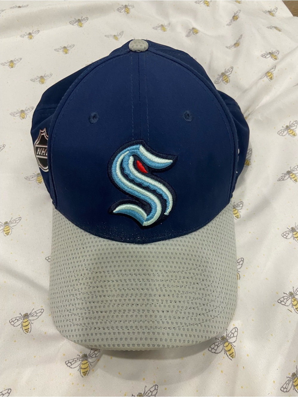 Fanatics Men’s Navy and Gray Seattle Kraken Adjustable Baseball Cap